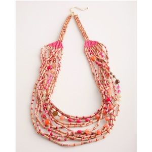 Chicos Warm Toned Beaded Necklace